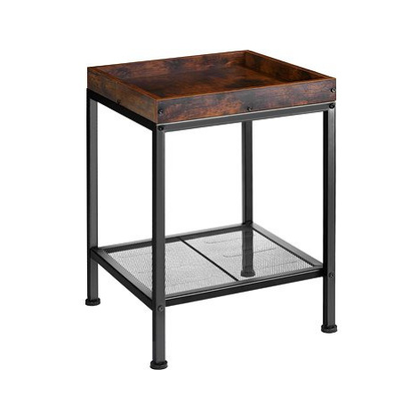Tectake Odkládací stolek Rochester 41,5×41×56cm, Industrial tmavé dřevo