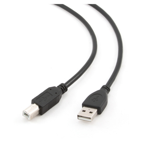 Kabel CABLEXPERT CCP-USB2-AMBM-15 USB A-B 4,5m 2.0 HQ Black, zlacené kontakty