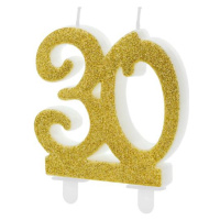 Svíčka na dort číslice 30  7,5cm - PartyDeco