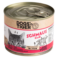 Dogs'n Tiger Adult Cat 6 × 200 g - hovězí hostina