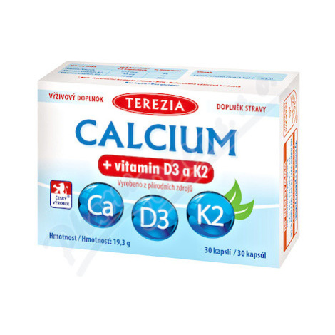 TEREZIA Calcium+vitamin D3 a K2 cps.30