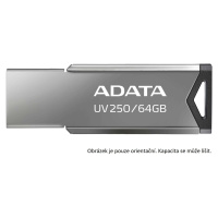 ADATA Flash Disk 32GB UV250, USB 2.0 Dash Drive, tmavě stříbrná