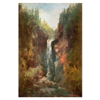 Obrazová reprodukce Waterfall , 1873, Gustave Courbet, 26.7 × 40 cm