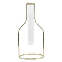 Decor by Glassorr Designová váza - zkumavka se zlatým stojánkem vel. L