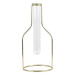 Glassor Glassor Designová váza - zkumavka se zlatým stojánkem vel. L