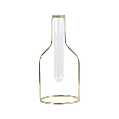 Glassor Glassor Designová váza - zkumavka se zlatým stojánkem vel. L