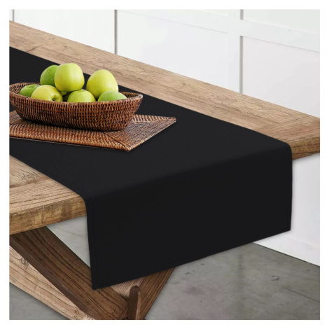 Ubrus - běhoun na stůl MANUEL barva 34 černá více rozměrů Mybesthome Rozměr: 40x120 cm MyBestHome PRO