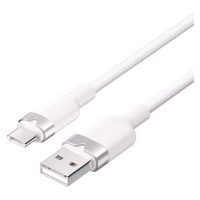 Vention USB 2.0 A Male to C Male 3A Cable 2M White Aluminum Alloy Type