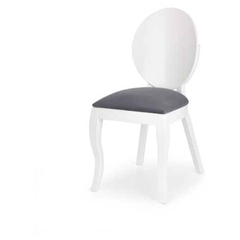 Jídelní židle ARAFA, bílá/šedá Halmar