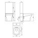 Creavit SORTI SR3141 - kombinovaný wc klozet UNI s integrovaným bidetem