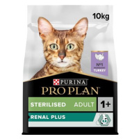 Pro Plan Cat Sterilised Renal Plus granule pro kastrované kočky s krůtou 10 kg