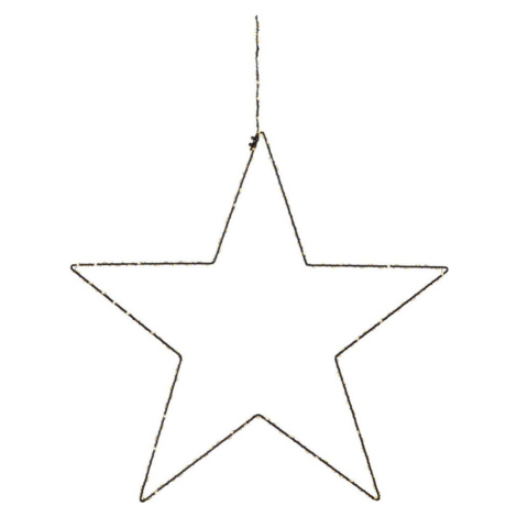 Černá vánoční závěsná světelná dekorace Markslöjd Alpha Star, výška 30 cm