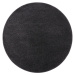 Vopi koberce Kusový koberec Eton černý 78 kruh - 250x250 (průměr) kruh cm