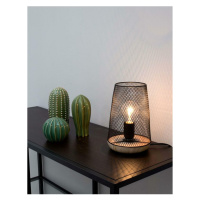 NOVA LUCE stolní lampa MARCO černý kov přírodní dřevo E27 1x12W 230V IP20 bez žárovky 9014066