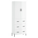 vidaXL Skříň highboard lesklá bílá 69,5 x 34 x 180 cm kompozitní dřevo