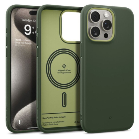 Spigen Caseology Nano Pop kryt s MagFit iPhone 15 Pro Max zelený