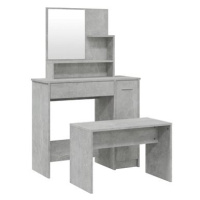 Shumee Toaletní stolek sada betonově šedý 86,5 × 35 × 136 cm