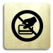 Accept Piktogram "zákaz placení kartou" (80 × 80 mm) (zlatá tabulka - černý tisk bez rámečku)
