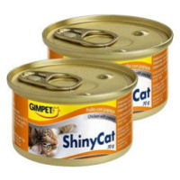 GimCat Gimpet konzerva Shiny Cat kuře+papája 2x70g