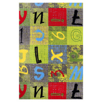 Dětský metrážový koberec Alphabet 212 - Zbytek 255x400 cm