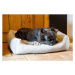 Vsepropejska Delux kožený pelech pro psa s polštářkem Barva: Tmavě-šedá, Rozměr (cm): 110 x 90