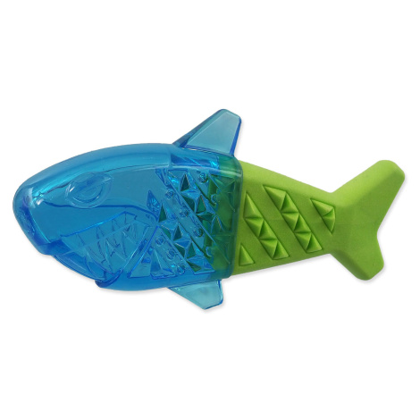 Dog Fantasy Chladicí hračka žralok zeleno-modrý