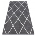 Dywany Lusczow Kusový koberec SKETCH JACK šedý / bílý trellis