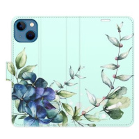 iSaprio flip pouzdro Blue Flowers pro iPhone 13