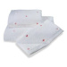 Soft Cotton Ručník Micro love 50 × 100 cm, bílá - růžové srdíčka