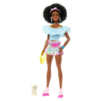 Mattel Barbie Deluxe módní panenka - trendy bruslařka