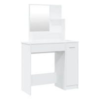 Shumee Toaletní stolek se zrcadlem bílý 86,5 × 35 × 136 cm