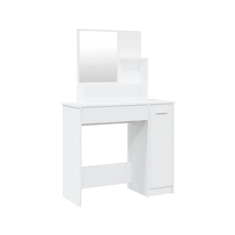Shumee Toaletní stolek se zrcadlem bílý 86,5 × 35 × 136 cm