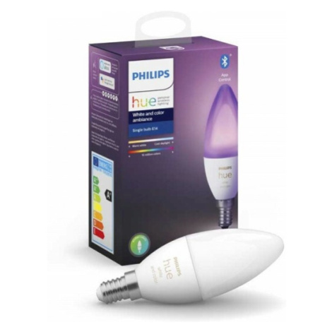 LED Stmívatelná žárovka Philips Hue WHITE AND COLOR E14/5,3W/230V 2200K - 6500K 871869972631700