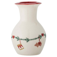 Bílá váza s vánočním motivem z kameniny (výška 16 cm) Yule – Bloomingville