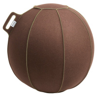 VLUV Sedací míč VELT, z vlněné plsti merino, 600 - 650 mm, hnědá melírovaná/zelená