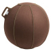VLUV Sedací míč VELT, z vlněné plsti merino, 600 - 650 mm, hnědá melírovaná/zelená