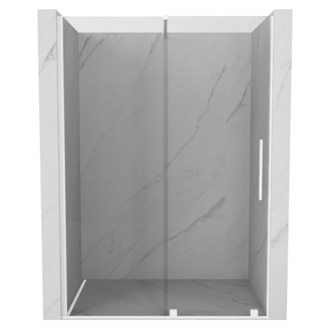 MEXEN/S Velar posuvné sprchové dveře 130, transparent, bílá 871-130-000-01-20