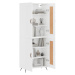 vidaXL Skříň highboard lesklá bílá 69,5 x 34 x 180 cm kompozitní dřevo