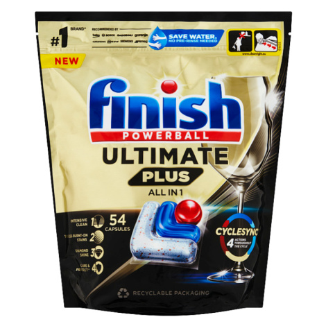 Finish Powerball Ultimate Plus All in 1 kapsle do myčky nádobí 54 ks 658,8g