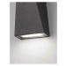 NOVA LUCE venkovní nástěnné svítidlo MILEY černý hliník čiré sklo LED 7W 3000K IP54 200-240V IP5