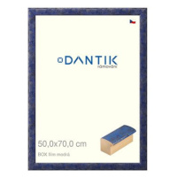 DANTIK rámeček 50 × 70, BOX film modrý plexi čiré