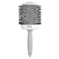 OLIVIA GARDEN Expert Shine Wavy Bristles White&Grey 80 mm