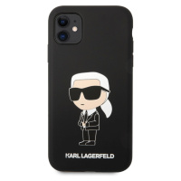 Karl Lagerfeld Liquid Silicone Ikonik NFT kryt pro iPhone 11 černý