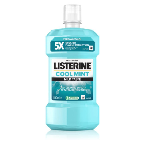 Listerine Cool Mint Mild Taste ústní voda bez alkoholu příchuť Cool Mint 500 ml