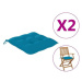 SHUMEE Podušky na židle 2 ks, 7 × 40 × 40 cm, světle modrá