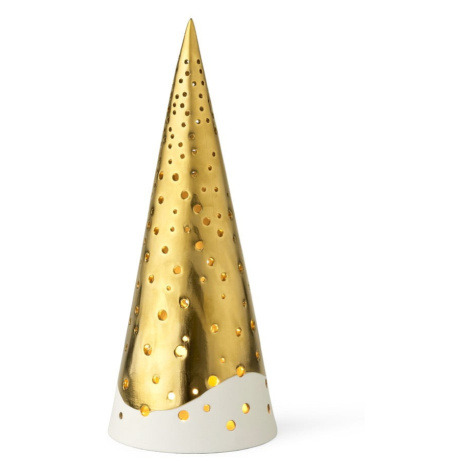 Porcelánový svícen ve zlaté barvě Kähler Design Nobili, výška 25,5 cm