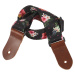 Perri's Leathers 7672 Ukulele Strap Black Flowers