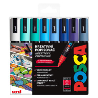 Akrylové popisovače POSCA Oceán, PC-5M - 1,8-2,5 mm - 8 mořských barev