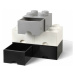 LEGO® úložný box 8 - se zásuvkami bílá 250 x 500 x 180 mm