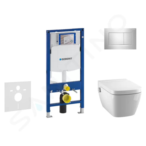 Geberit 111.300.00.5 NT6 - Modul pro závěsné WC s tlačítkem Sigma30, lesklý chrom/chrom mat + Te